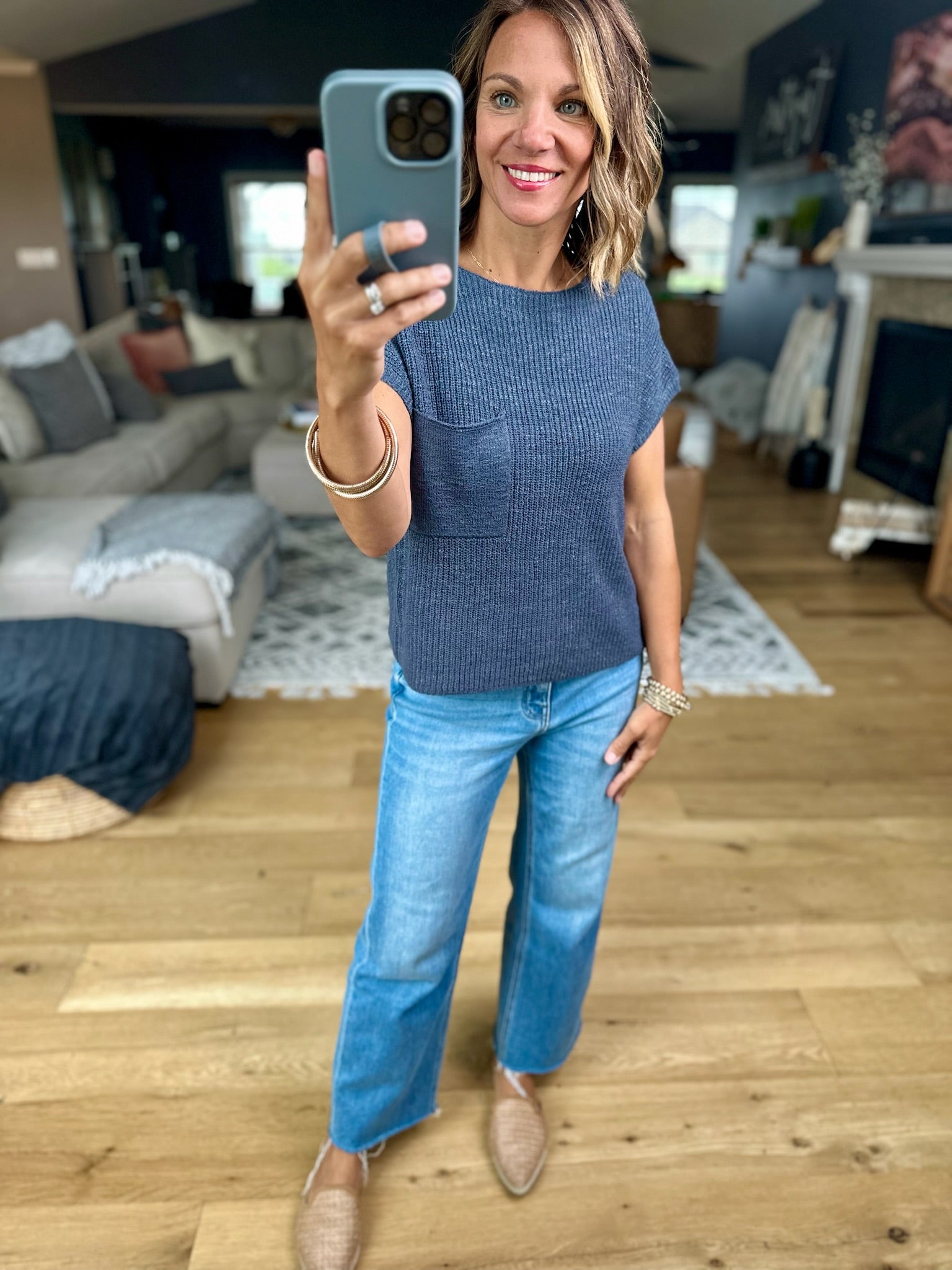 Simple Threads Pocket Knit Top-Sweaters-Be Cool-Anna Kaytes Boutique, Women's Fashion Boutique in Grinnell, Iowa