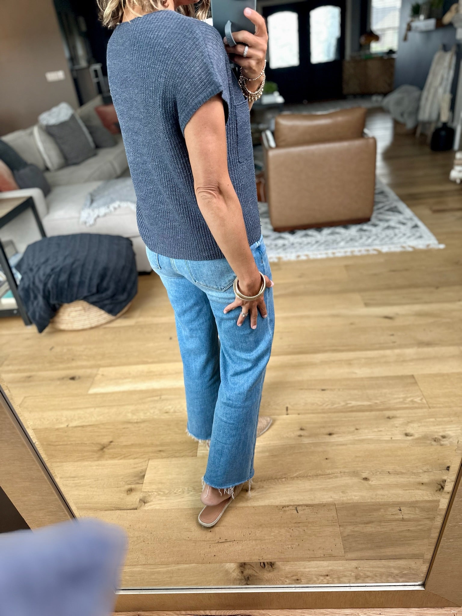 Simple Threads Pocket Knit Top-Sweaters-Be Cool-Anna Kaytes Boutique, Women's Fashion Boutique in Grinnell, Iowa