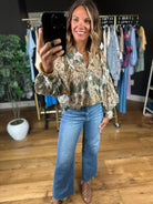 New Paths Balloon-Sleeve Top-Long Sleeves-ee:some-Anna Kaytes Boutique, Women's Fashion Boutique in Grinnell, Iowa