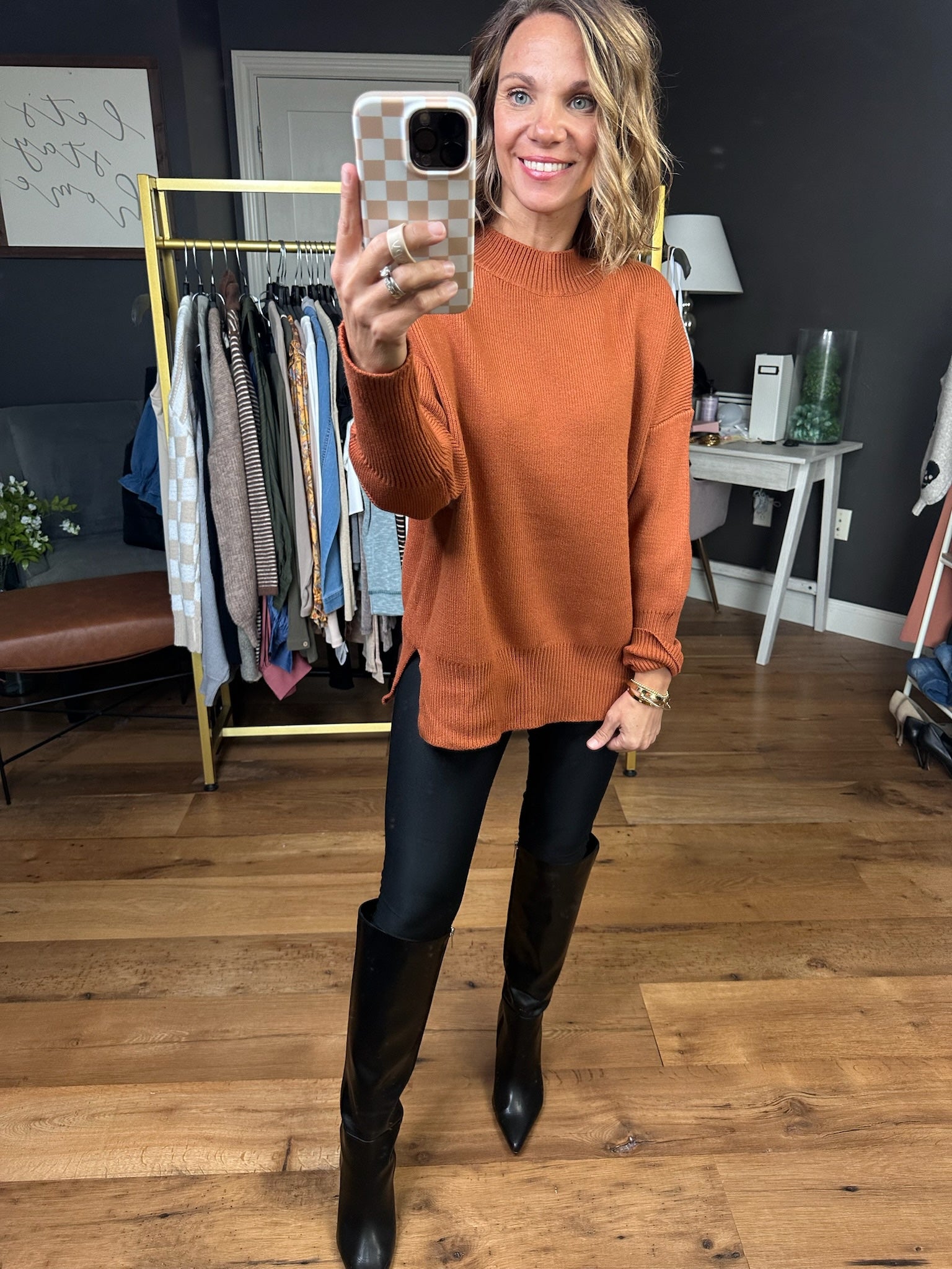 Quick Decision Ribbed Sweater With Side-Slit Detail - Multiple Options-Sweaters-Miracle-Anna Kaytes Boutique, Women's Fashion Boutique in Grinnell, Iowa