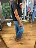 Nothing In Common High-Neck Top-Short Sleeves-Wishlist-Anna Kaytes Boutique, Women's Fashion Boutique in Grinnell, Iowa