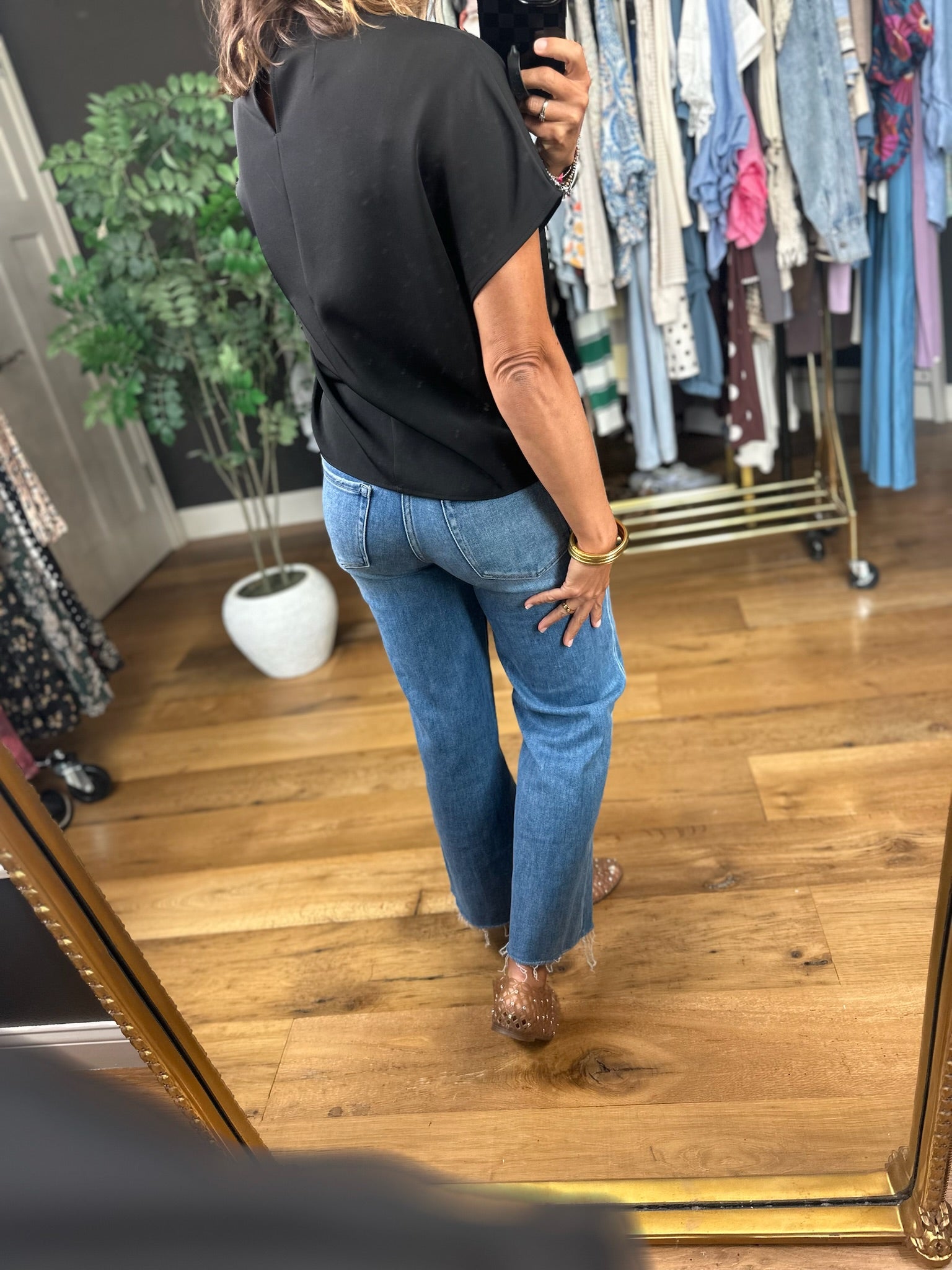 Nothing In Common High-Neck Top-Short Sleeves-Wishlist-Anna Kaytes Boutique, Women's Fashion Boutique in Grinnell, Iowa