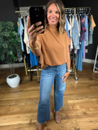 Nothing In Common High-Neck Top-Short Sleeves-Wishlist-Anna Kaytes Boutique, Women's Fashion Boutique in Grinnell, Iowa