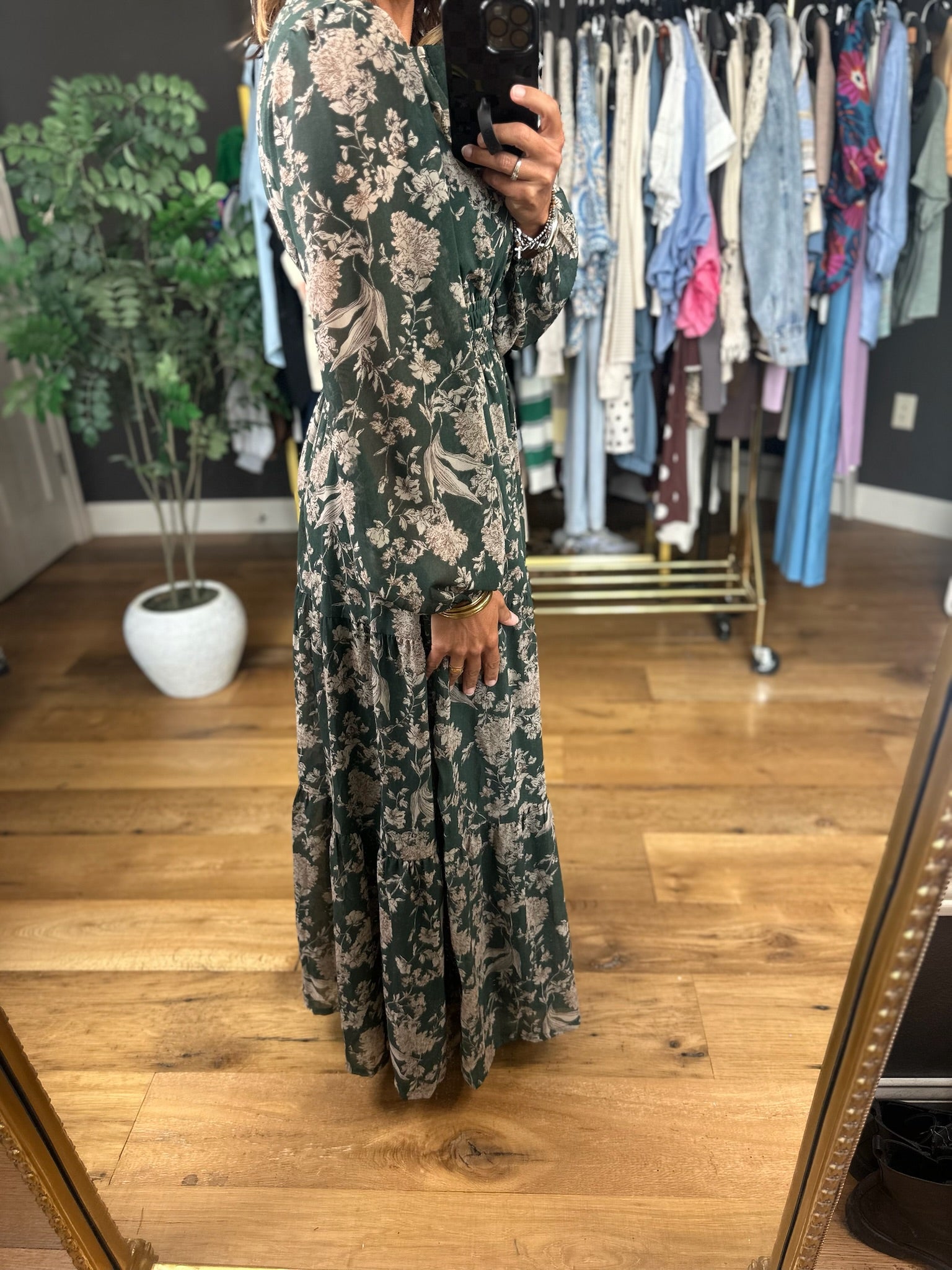 Fall Decisions Floral Dress-Dresses-She & Sky-Anna Kaytes Boutique, Women's Fashion Boutique in Grinnell, Iowa