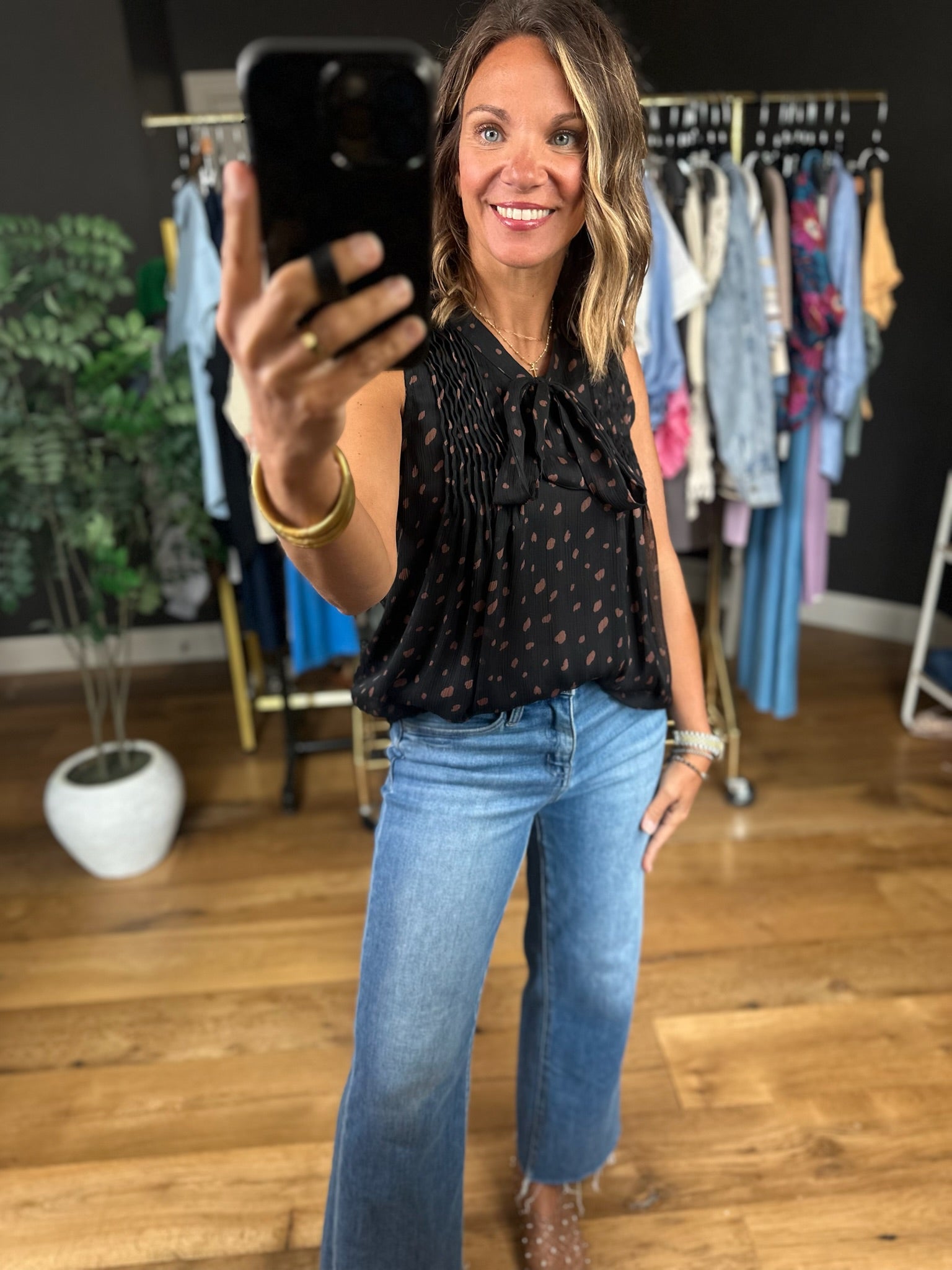 Tell Me Something New Patterned Top-Sleeveless-Doe & Rae-Anna Kaytes Boutique, Women's Fashion Boutique in Grinnell, Iowa