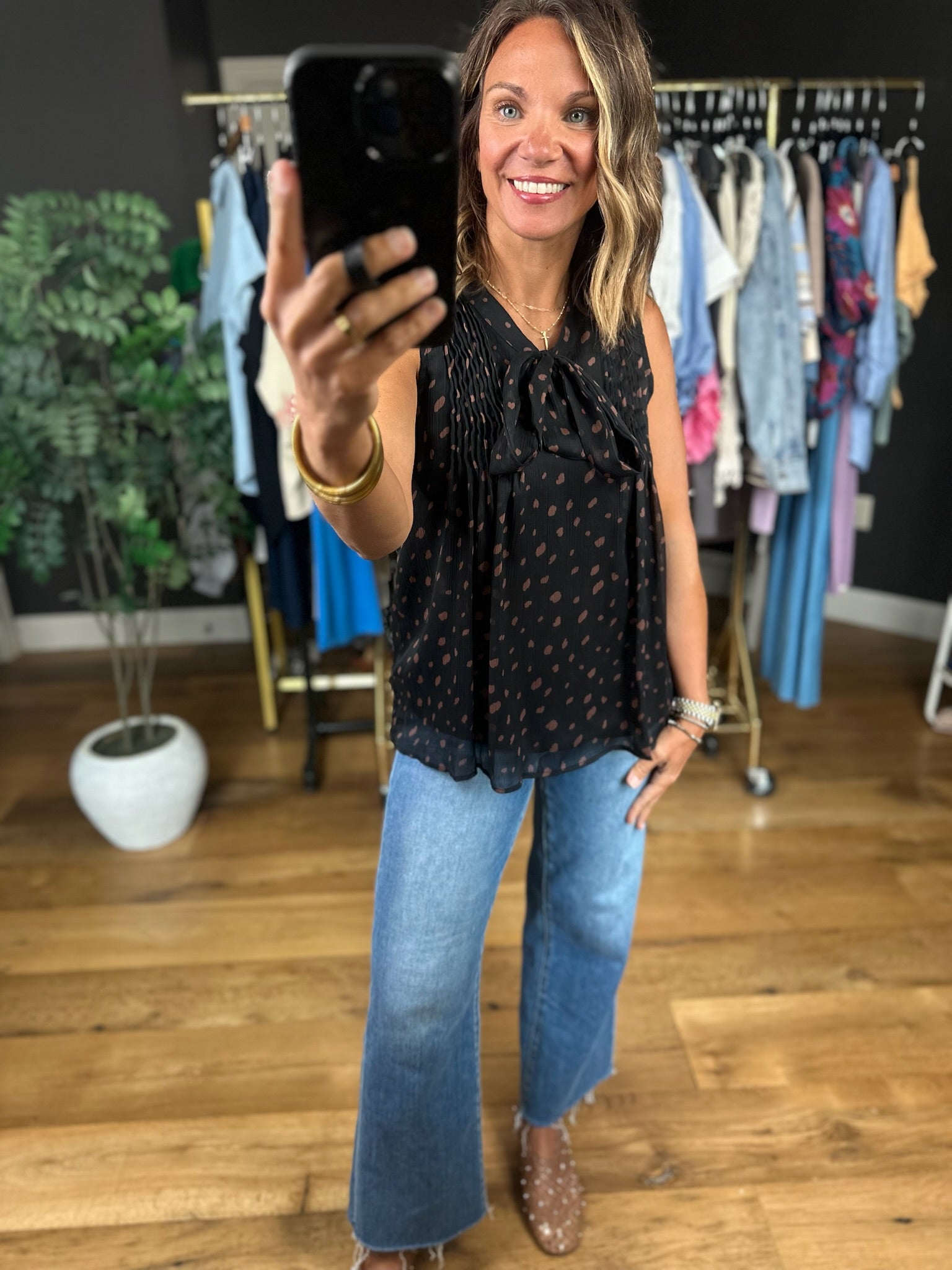 Tell Me Something New Patterned Top-Sleeveless-Doe & Rae-Anna Kaytes Boutique, Women's Fashion Boutique in Grinnell, Iowa