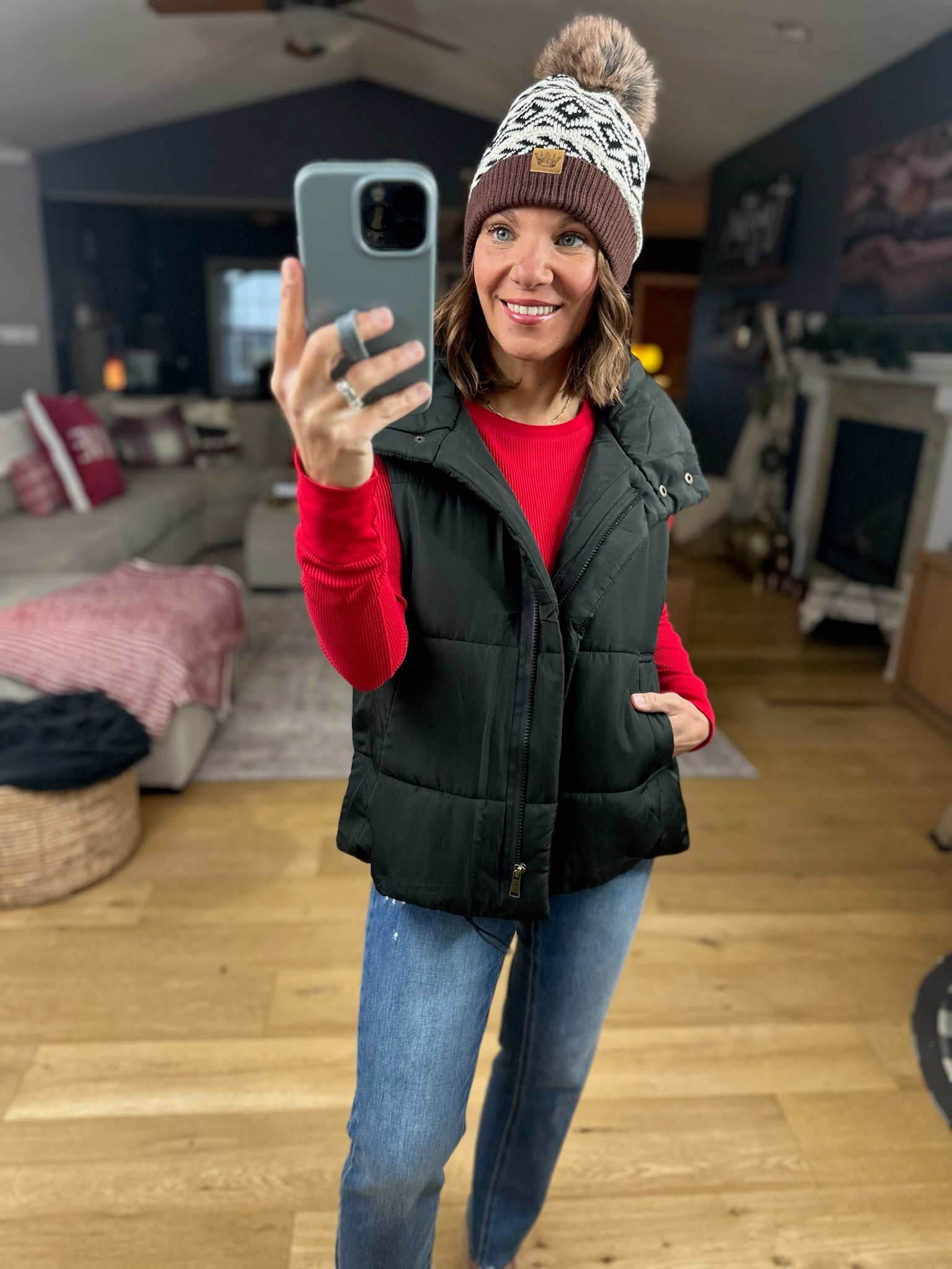 **The Sydney Puffer Vest-Sweaters-Blu Pepper-Anna Kaytes Boutique, Women's Fashion Boutique in Grinnell, Iowa