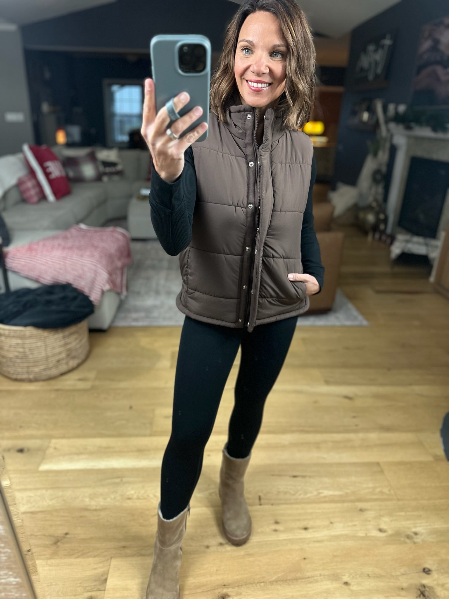 The Peyton Puffer Vest-Sweaters-Zenana-Anna Kaytes Boutique, Women's Fashion Boutique in Grinnell, Iowa