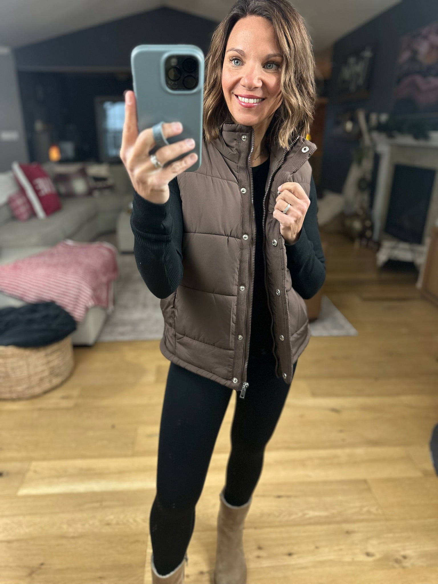 The Peyton Puffer Vest-Sweaters-Zenana-Anna Kaytes Boutique, Women's Fashion Boutique in Grinnell, Iowa