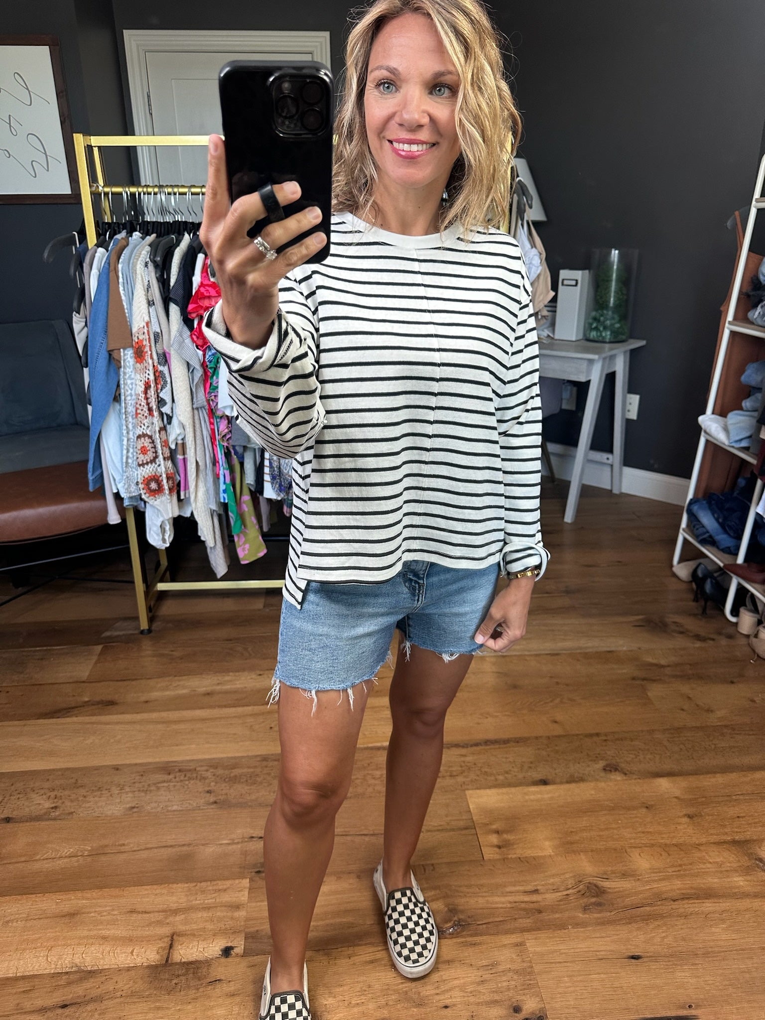 Make My Way Striped Long Sleeve Top - Multiple Options-Long Sleeves-Wishlist-Anna Kaytes Boutique, Women's Fashion Boutique in Grinnell, Iowa