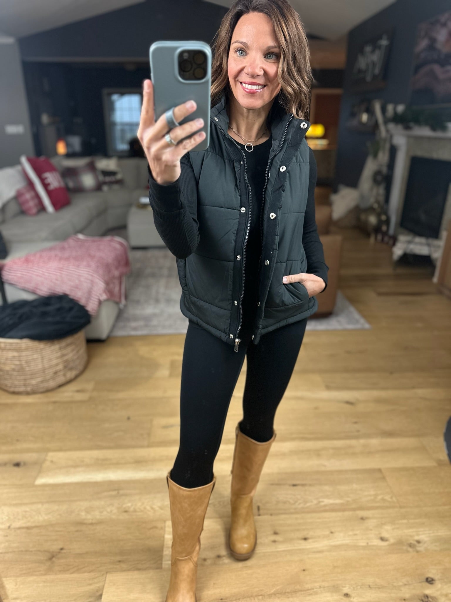 The Peyton Puffer Vest-Sweaters-Zenana-Anna Kaytes Boutique, Women's Fashion Boutique in Grinnell, Iowa