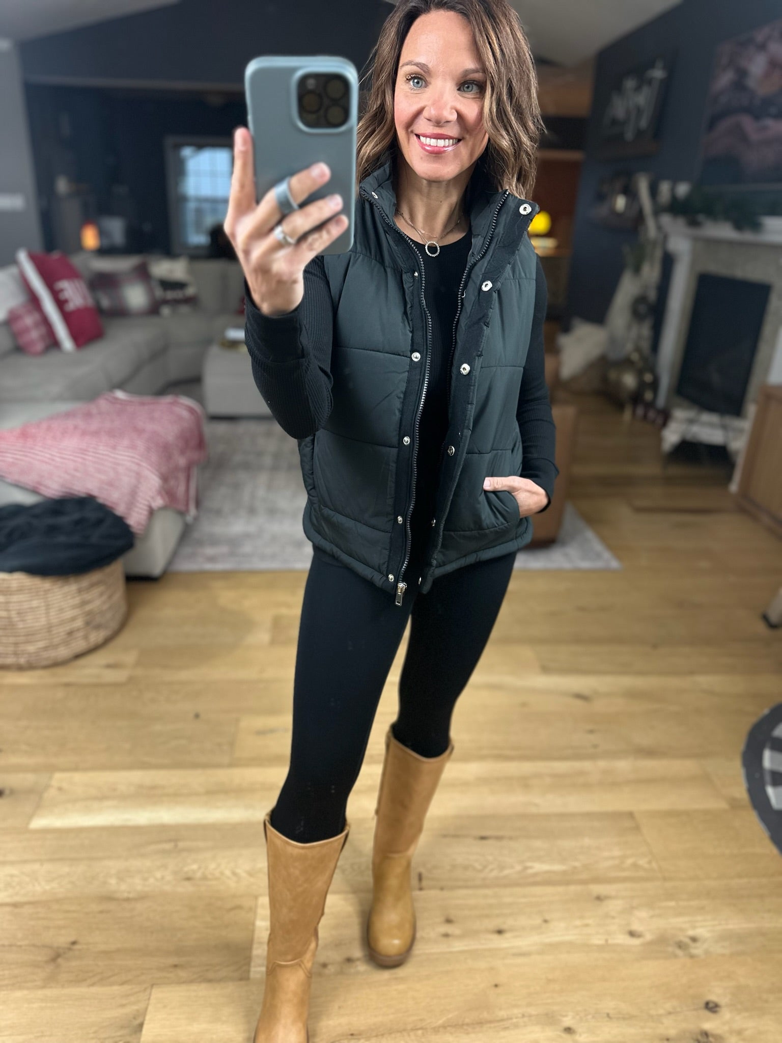 The Peyton Puffer Vest-Sweaters-Zenana-Anna Kaytes Boutique, Women's Fashion Boutique in Grinnell, Iowa