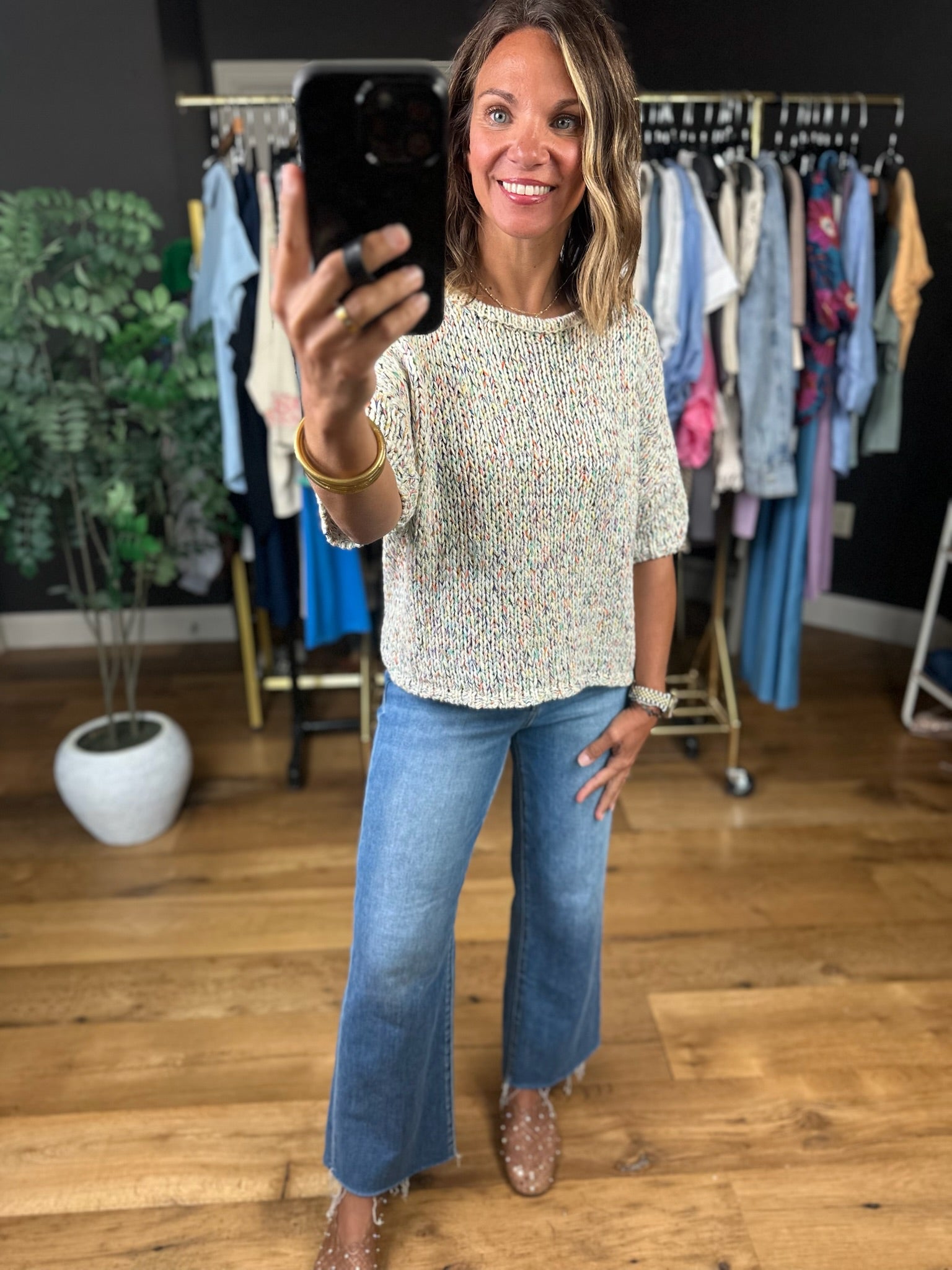 She's The One Knit Top-Sweaters-By Together-Anna Kaytes Boutique, Women's Fashion Boutique in Grinnell, Iowa