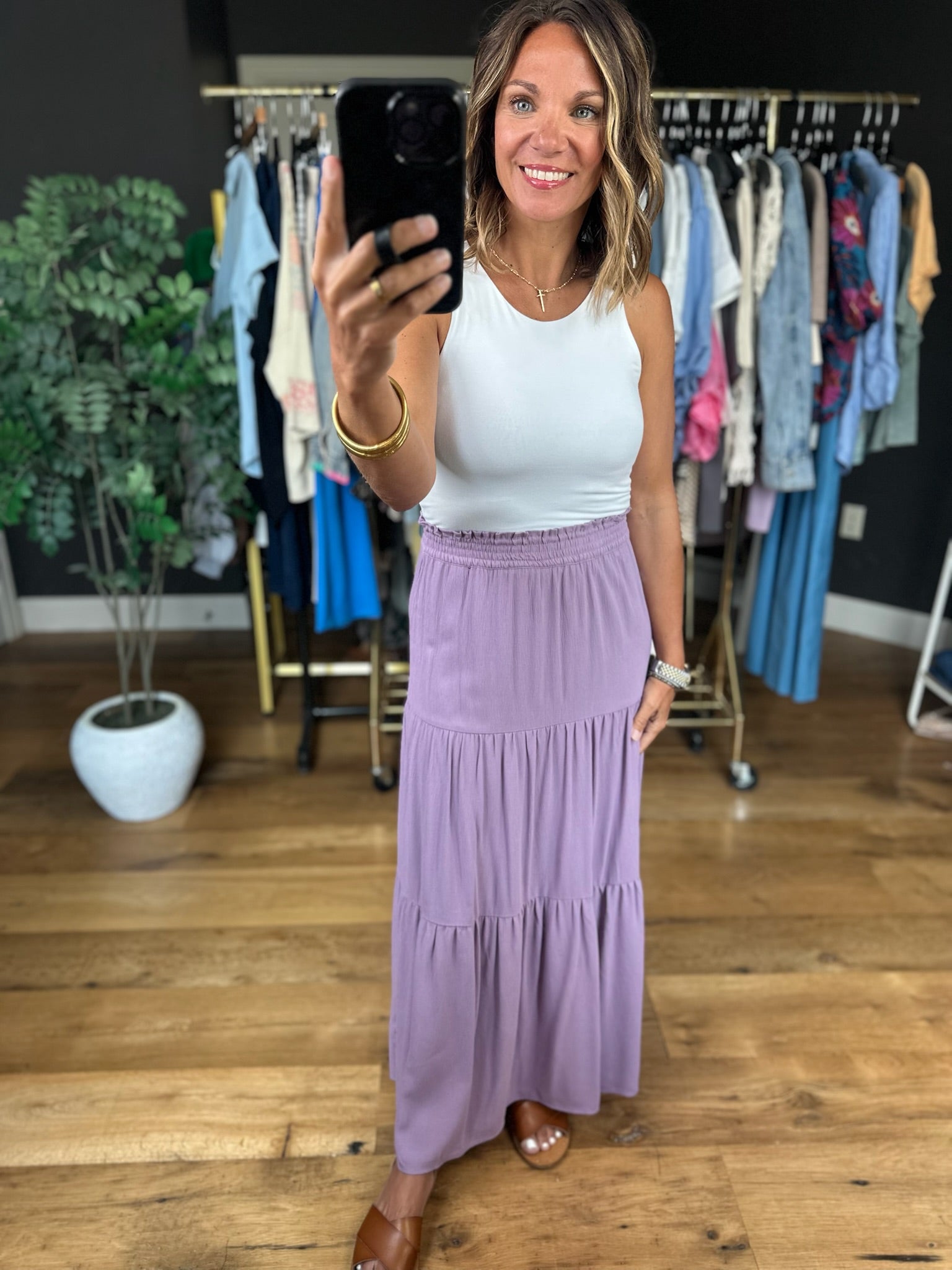 Lover's Lane Tiered Maxi Skirt-Skirts-Be Cool-Anna Kaytes Boutique, Women's Fashion Boutique in Grinnell, Iowa
