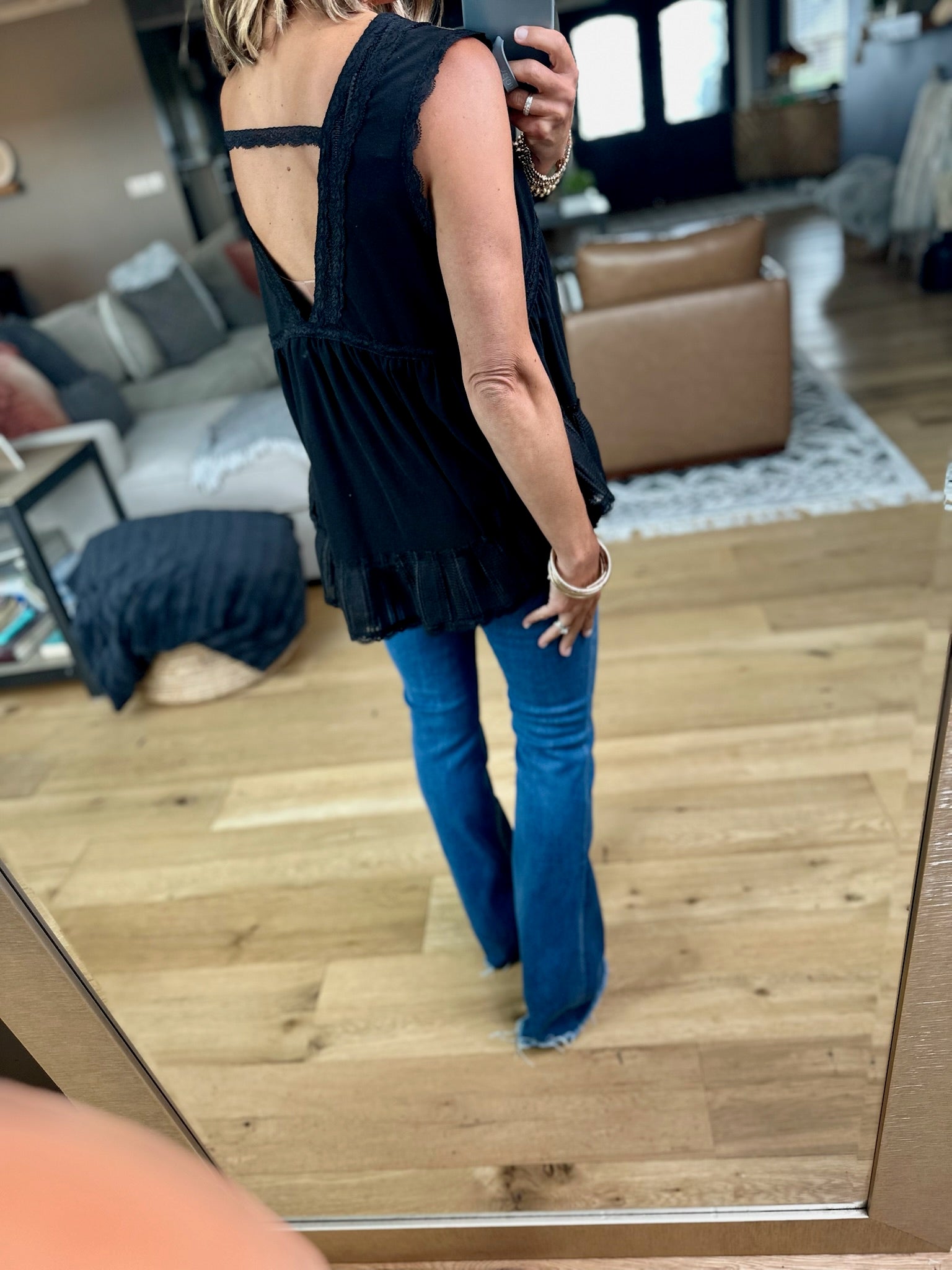 Now Is The Time Lace-Trim Top-POL YKt813-Anna Kaytes Boutique, Women's Fashion Boutique in Grinnell, Iowa