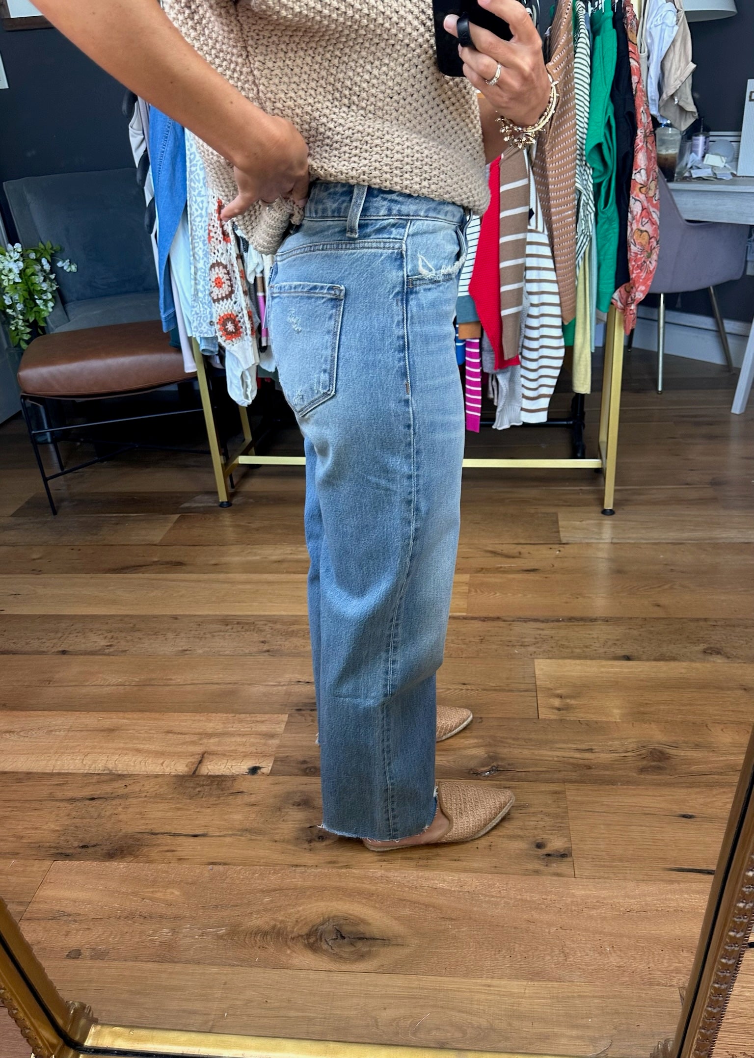 The Harlow High-Rise Wide Leg Denim-Jeans-Vervet-Anna Kaytes Boutique, Women's Fashion Boutique in Grinnell, Iowa