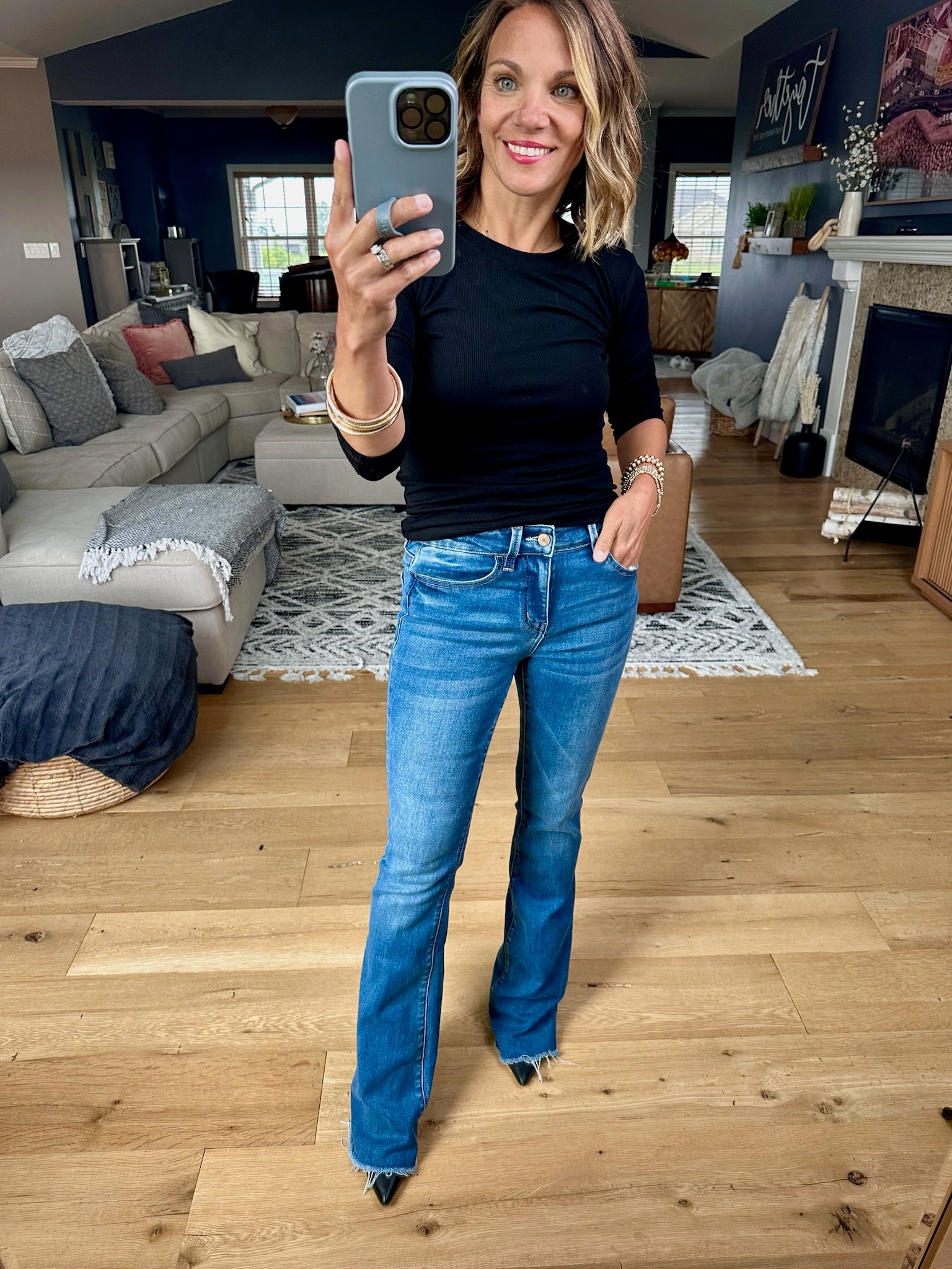 The Tara Mid-Rise Flare Denim-Vervet-Anna Kaytes Boutique, Women's Fashion Boutique in Grinnell, Iowa