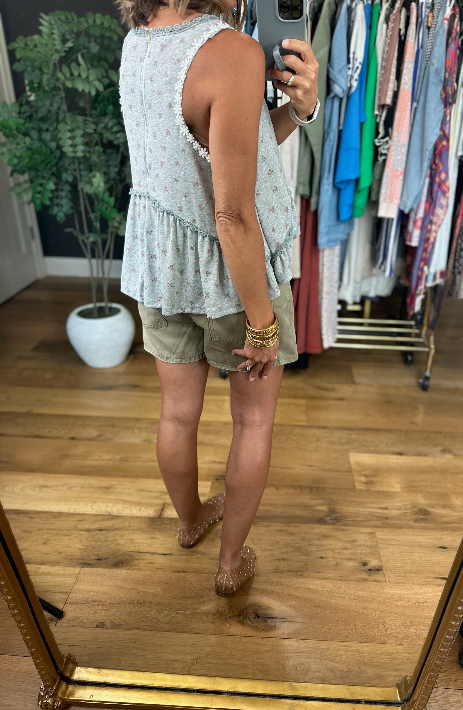 Summer Nights Floral Peplum Top-Sleeveless-POL-Anna Kaytes Boutique, Women's Fashion Boutique in Grinnell, Iowa