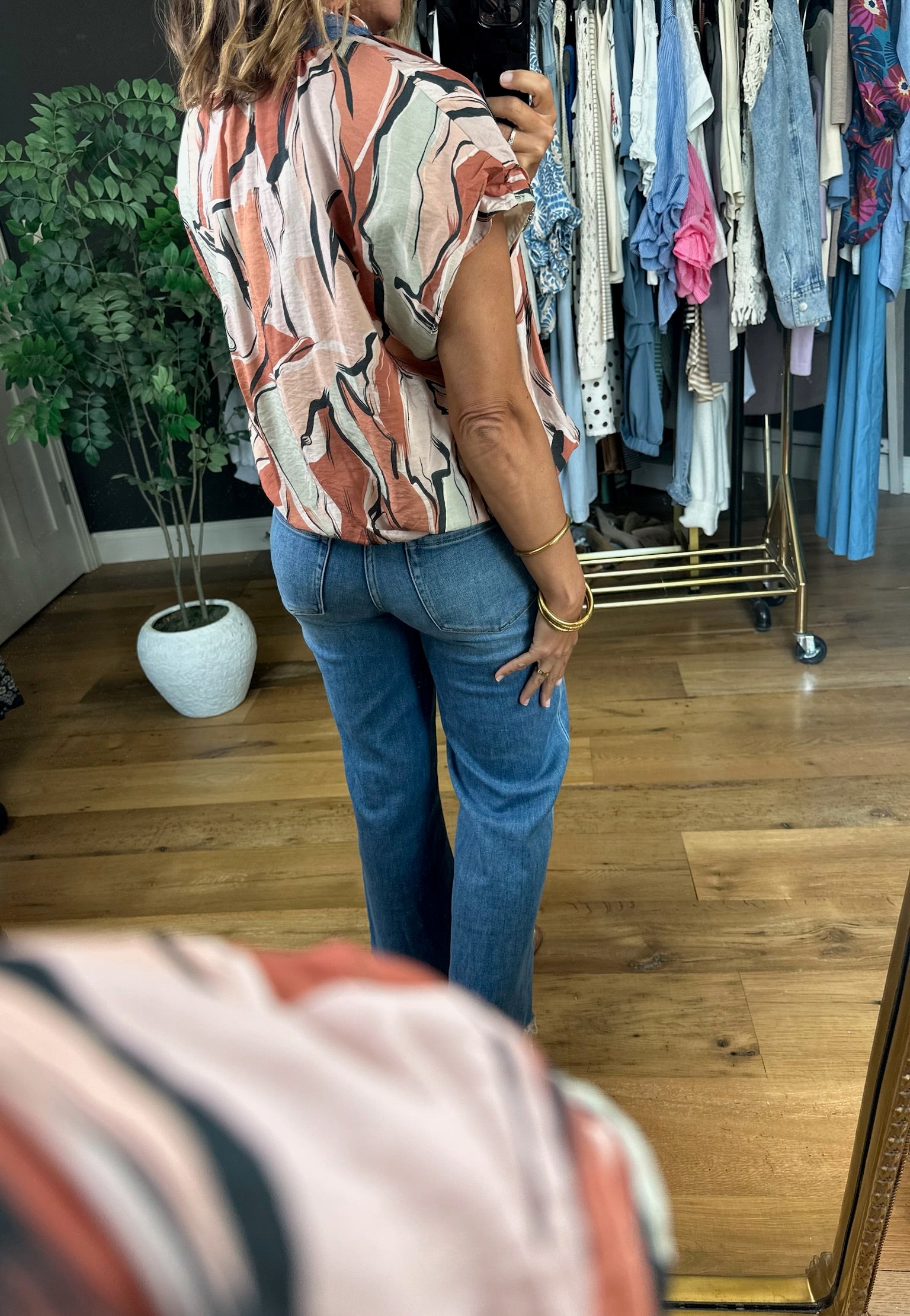 Heard You Right Patterned Top-Short Sleeves-THML-Anna Kaytes Boutique, Women's Fashion Boutique in Grinnell, Iowa