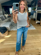 Intentional Style Striped Knit Top-Be Cool-Anna Kaytes Boutique, Women's Fashion Boutique in Grinnell, Iowa