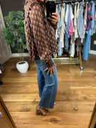 Kept In Line Floral Top-Long Sleeves-ee:some-Anna Kaytes Boutique, Women's Fashion Boutique in Grinnell, Iowa