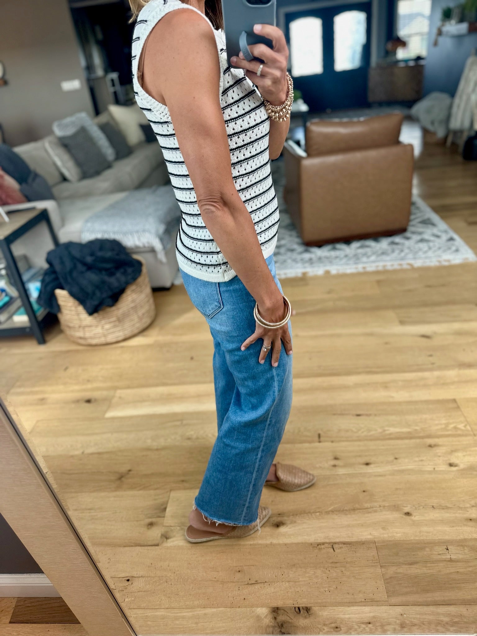 Intentional Style Striped Knit Top-Be Cool-Anna Kaytes Boutique, Women's Fashion Boutique in Grinnell, Iowa