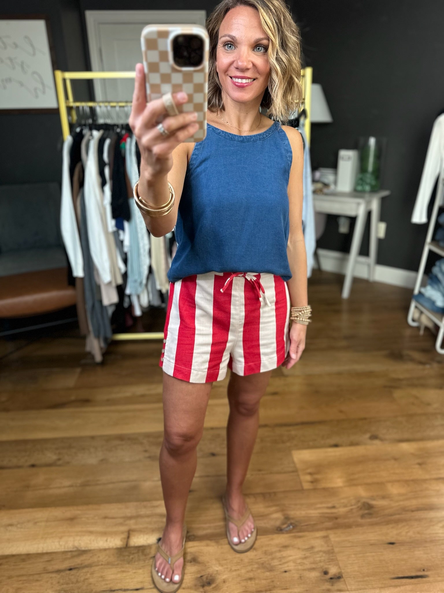 Summer Season Striped Short - Multiple Options-Wishlist-Anna Kaytes Boutique, Women's Fashion Boutique in Grinnell, Iowa