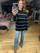 Up To You Striped Crew Sweater-Sweaters-Zenana-Anna Kaytes Boutique, Women's Fashion Boutique in Grinnell, Iowa