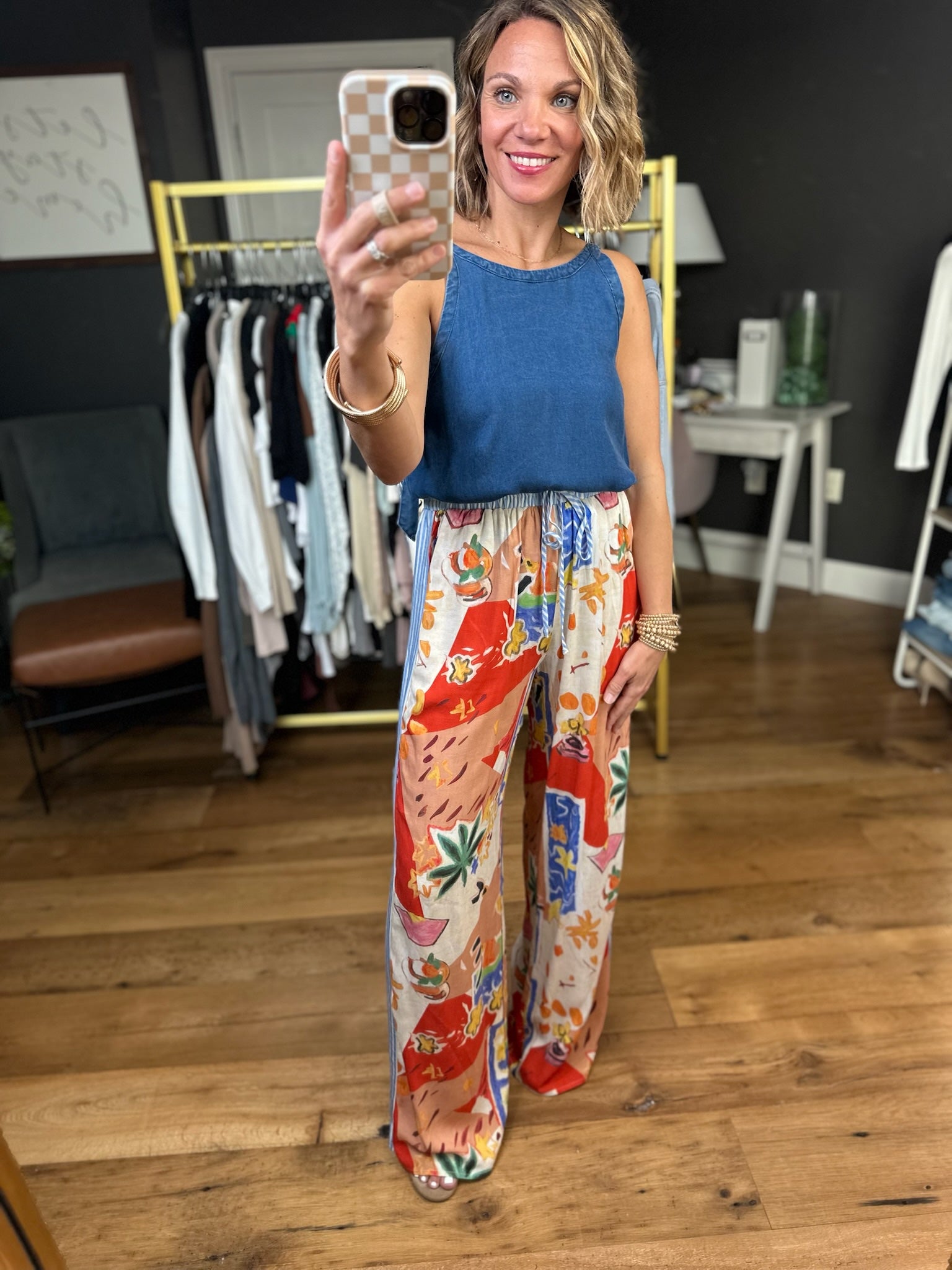 On Island Time Wide-Leg Pant - Multi-Anna Kaytes Boutique-Anna Kaytes Boutique, Women's Fashion Boutique in Grinnell, Iowa