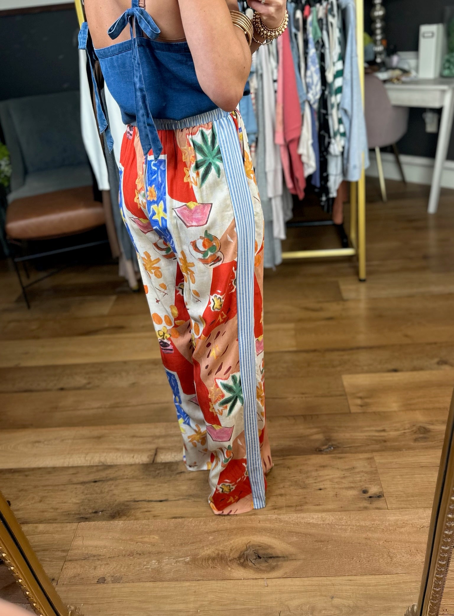 On Island Time Wide-Leg Pant - Multi-Anna Kaytes Boutique-Anna Kaytes Boutique, Women's Fashion Boutique in Grinnell, Iowa