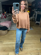 The Chloe Waffle Crew Top-Long Sleeves-By Together-Anna Kaytes Boutique, Women's Fashion Boutique in Grinnell, Iowa