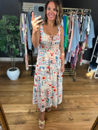 On The Shore Patterned Dress-Dresses-Blu Pepper-Anna Kaytes Boutique, Women's Fashion Boutique in Grinnell, Iowa
