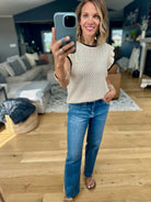 Catch My Eye Flutter-Sleeve Knit Top-Wishlist-Anna Kaytes Boutique, Women's Fashion Boutique in Grinnell, Iowa