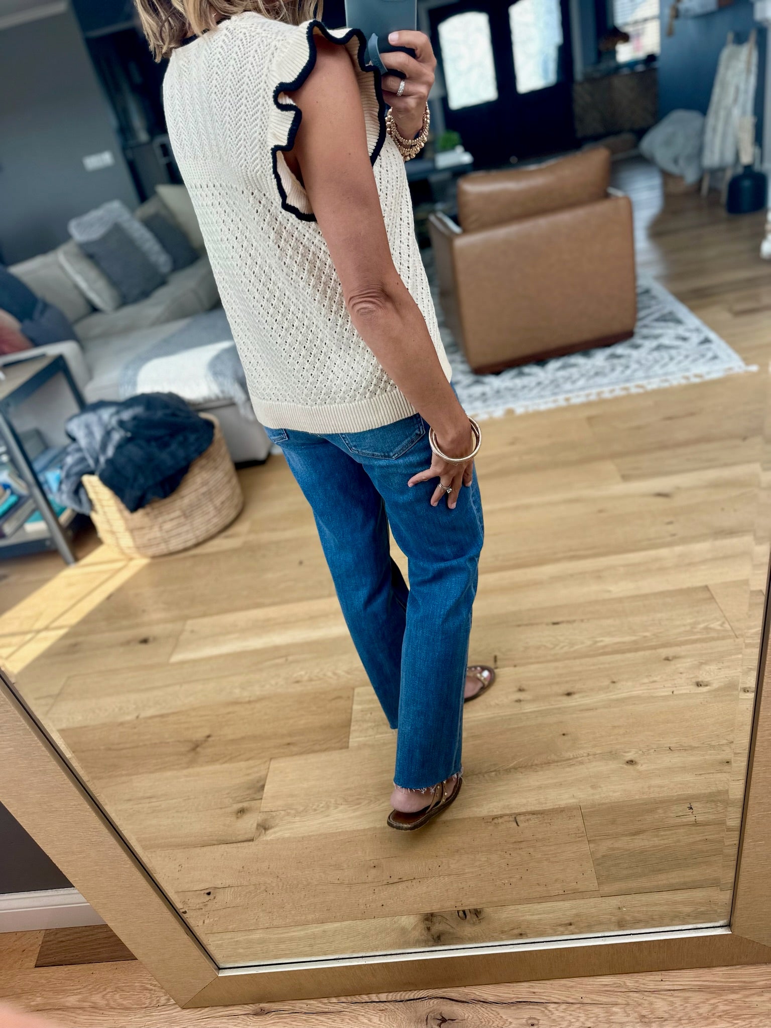 Catch My Eye Flutter-Sleeve Knit Top-Wishlist-Anna Kaytes Boutique, Women's Fashion Boutique in Grinnell, Iowa