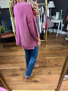 Maybe So Dolman Sleeve Top - Boysenberry-Easel-Anna Kaytes Boutique, Women's Fashion Boutique in Grinnell, Iowa