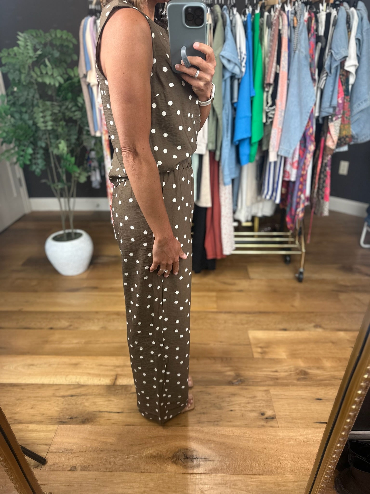 Has To Be You Polka Dot 2-Piece Set-Sleeveless-She & Sky-Anna Kaytes Boutique, Women's Fashion Boutique in Grinnell, Iowa