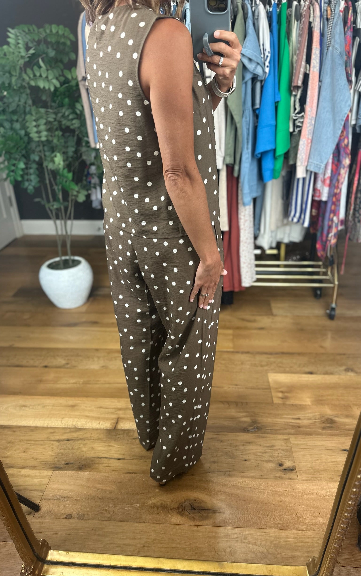 Has To Be You Polka Dot 2-Piece Set-Sleeveless-She & Sky-Anna Kaytes Boutique, Women's Fashion Boutique in Grinnell, Iowa