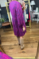 New Things Ahead Patterned Dress - Fuchsia-Jodifl-Anna Kaytes Boutique, Women's Fashion Boutique in Grinnell, Iowa