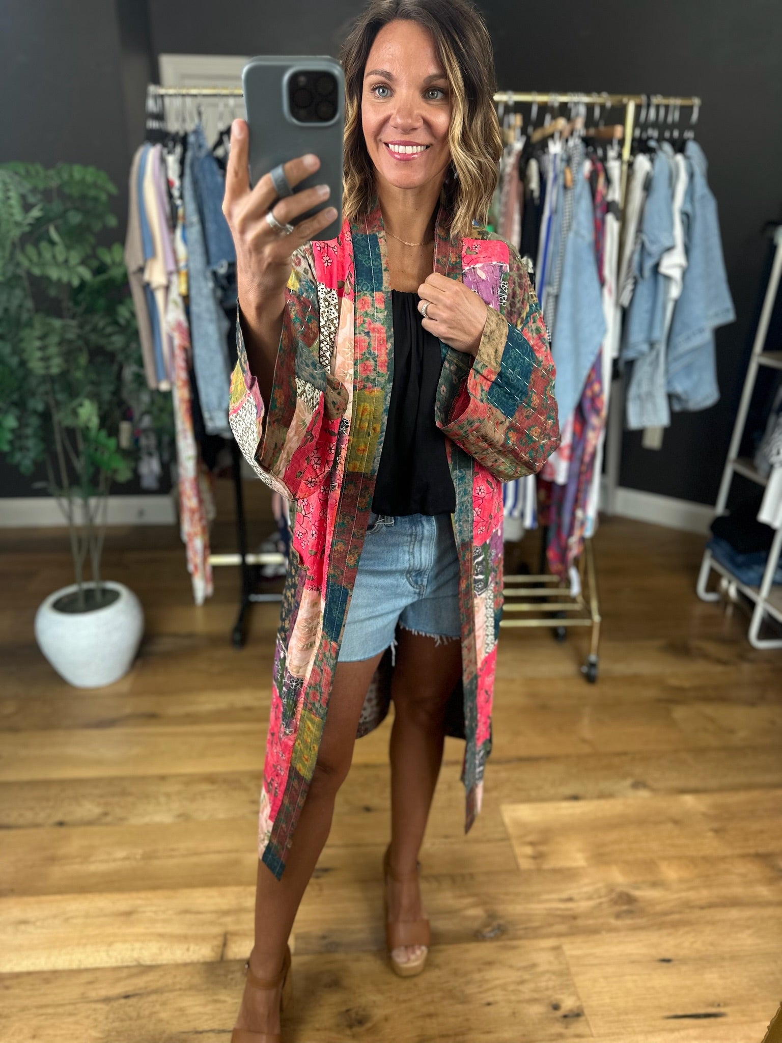 Way Beyond Patchwork Kimono-Sweaters-POL-Anna Kaytes Boutique, Women's Fashion Boutique in Grinnell, Iowa