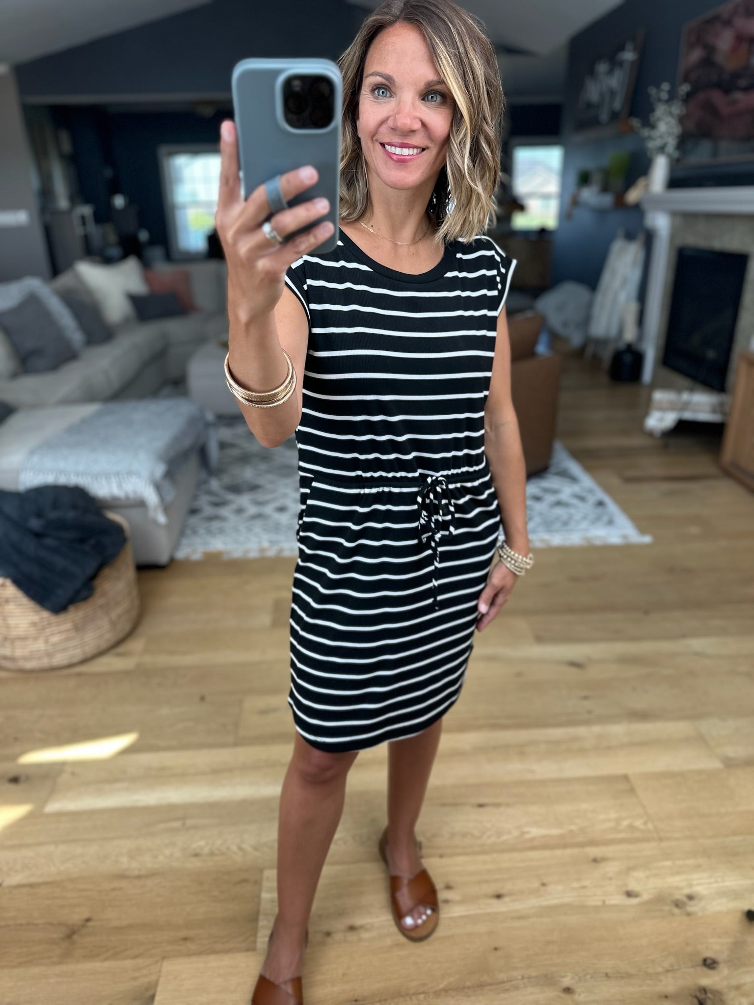 Hold For Style Striped Pocket Dress-Staccato-Anna Kaytes Boutique, Women's Fashion Boutique in Grinnell, Iowa