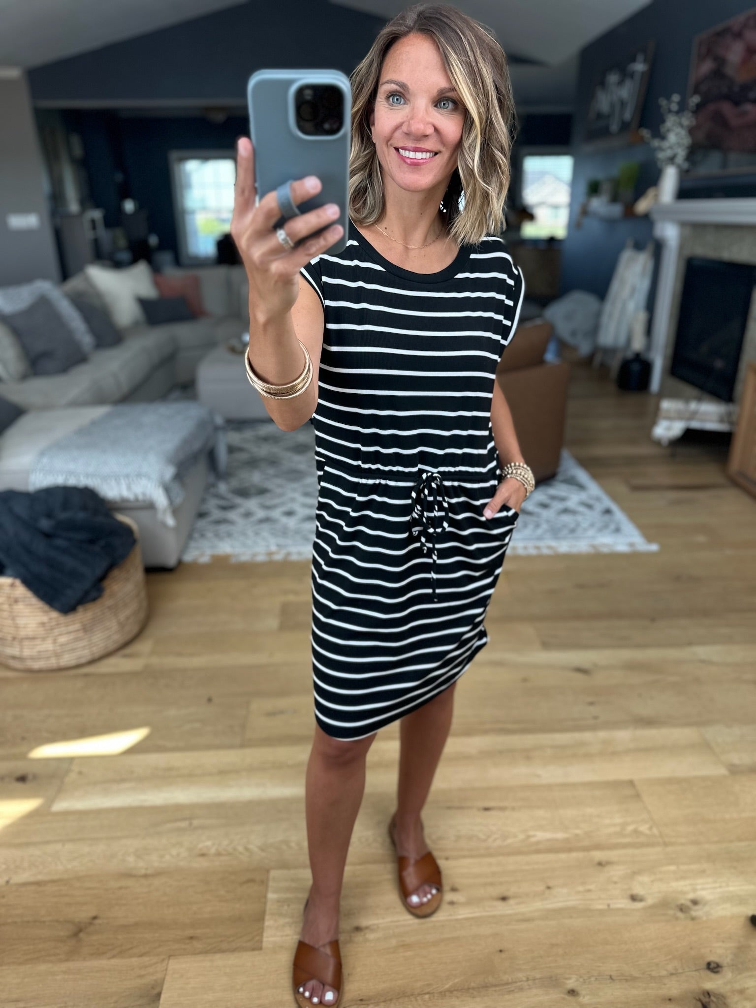 Hold For Style Striped Pocket Dress-Staccato-Anna Kaytes Boutique, Women's Fashion Boutique in Grinnell, Iowa