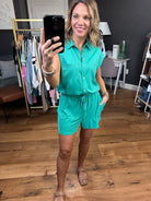 Best Days Button-Detail Romper - Multiple Options-Rompers-Entro R22889-Anna Kaytes Boutique, Women's Fashion Boutique in Grinnell, Iowa