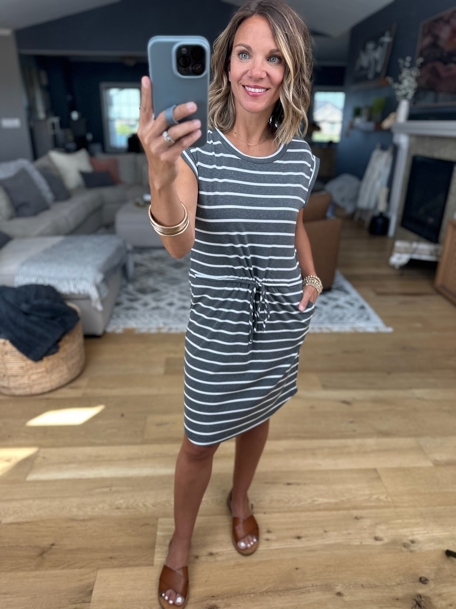 Hold For Style Striped Pocket Dress-Staccato-Anna Kaytes Boutique, Women's Fashion Boutique in Grinnell, Iowa