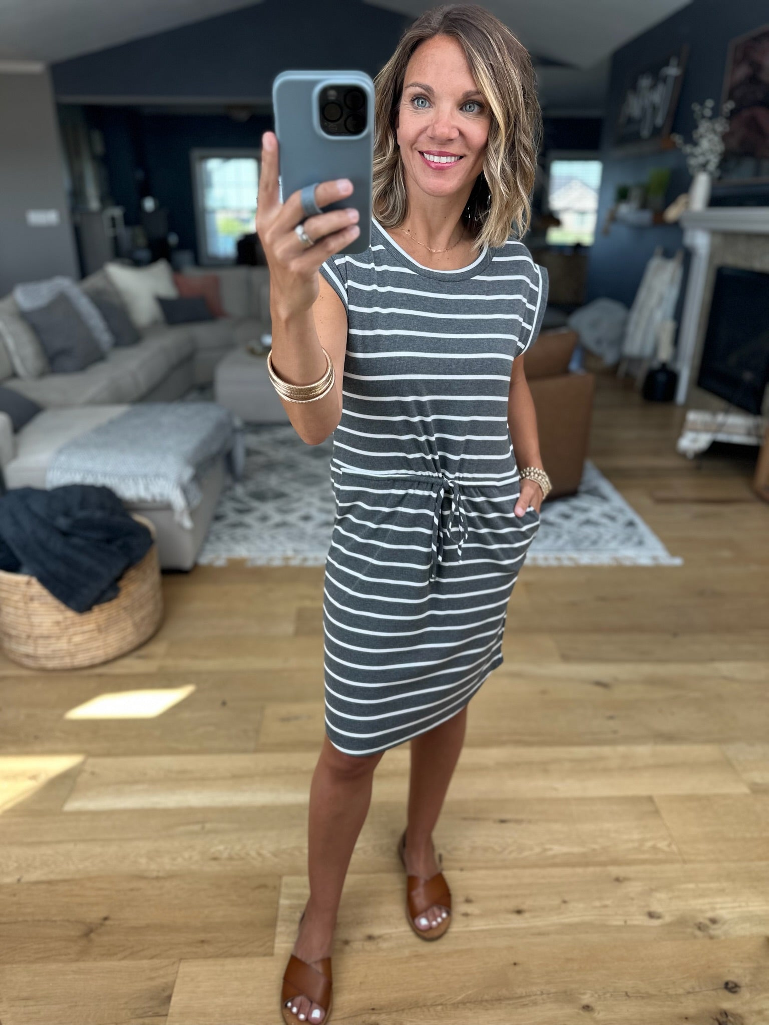 Hold For Style Striped Pocket Dress-Staccato-Anna Kaytes Boutique, Women's Fashion Boutique in Grinnell, Iowa