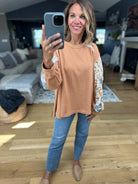 More Than Fall Waffle Top-POL-Anna Kaytes Boutique, Women's Fashion Boutique in Grinnell, Iowa