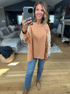 More Than Fall Waffle Top-POL-Anna Kaytes Boutique, Women's Fashion Boutique in Grinnell, Iowa