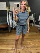 See This Through Pocket Short + Top Set - Navy/White-Wishlist-Anna Kaytes Boutique, Women's Fashion Boutique in Grinnell, Iowa