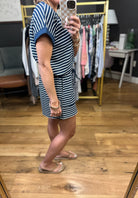 See This Through Pocket Short + Top Set - Navy/White-Wishlist-Anna Kaytes Boutique, Women's Fashion Boutique in Grinnell, Iowa