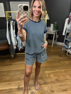 See This Through Pocket Short + Top Set - Navy/White-Wishlist-Anna Kaytes Boutique, Women's Fashion Boutique in Grinnell, Iowa