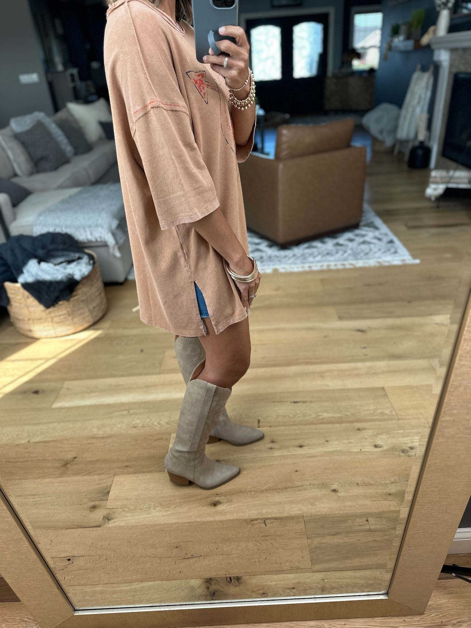 Cupid's Rose Vintage Oversized Tee-Easel-Anna Kaytes Boutique, Women's Fashion Boutique in Grinnell, Iowa